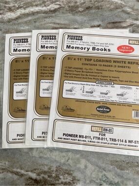 Pioneer Memory Books Refill Pack - White 3 packs 15 sheets